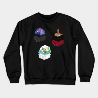 Artisan Keycaps Ramen, Koi Pond, and Cute Space Astronaut Switch Sticker Set Crewneck Sweatshirt